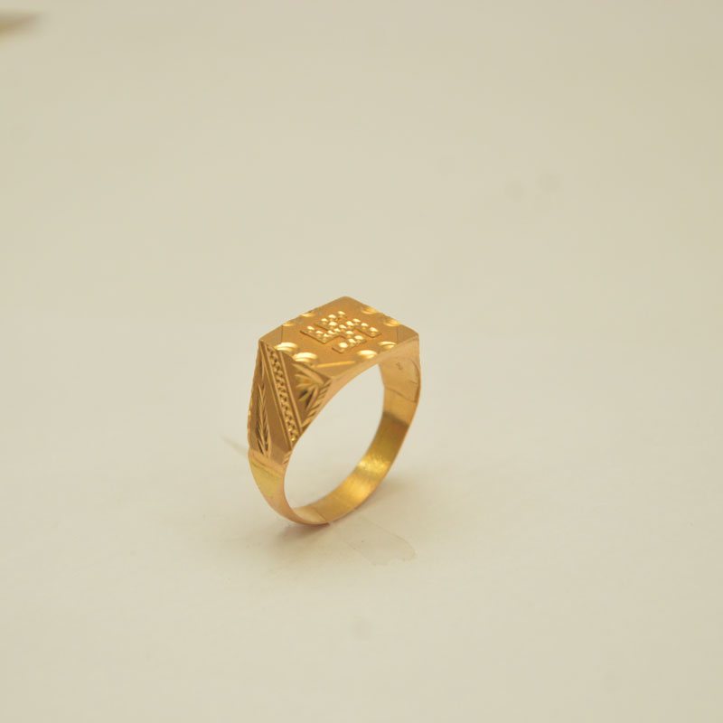 1 gram gold forming swastik etched design high-quality ring for men - –  Soni Fashion®