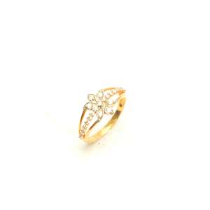 Crystal Zirconia Gold Ring