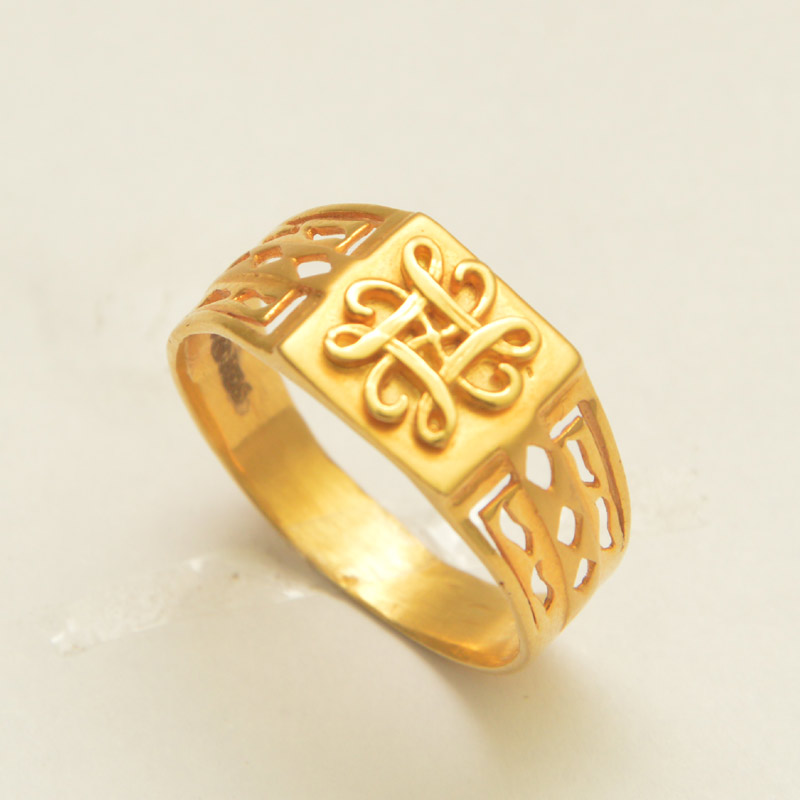 Stylish Layered Gold Ring for Men