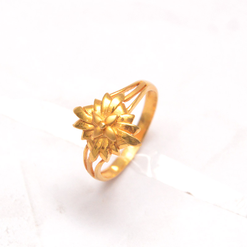22ct Gold Fancy Ring with CZ Stones | M Size | PureJewels UK
