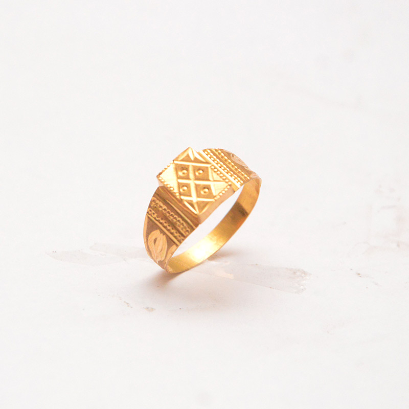 The Cute Fancy Gold Ring For Men (Arowana) 916 – Welcome to Rani Alankar