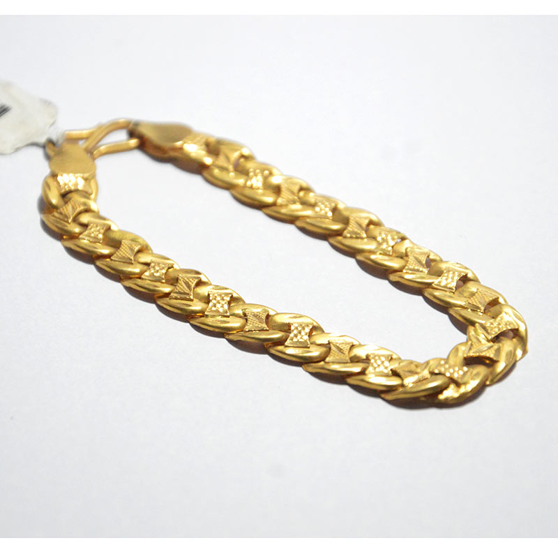 Hallmarked 22kt Yellow Gold Handmade Solid Gold Bar Royal Nawabi Chain or  Bracelet Fabulous Diamond Cut Design Men's Jewelry Gbr42 - Etsy Finland
