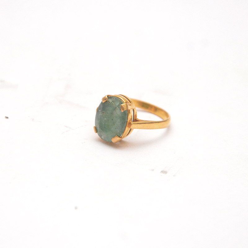 Essential Emerald (Panna) silver ring – Kundaligems.com