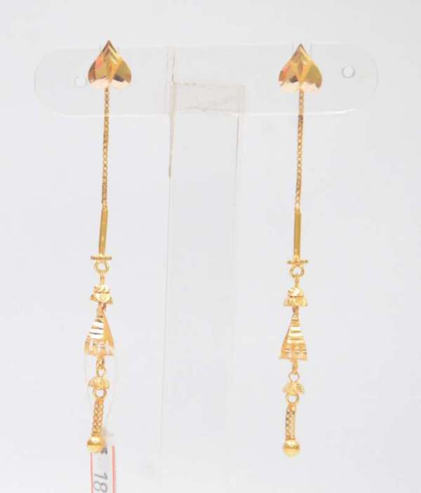 The Pedro Fancy Gold Sui_Dhaga Earring (Emerald)