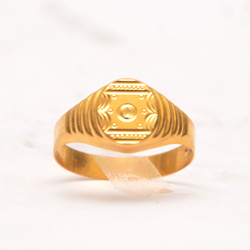 Initial Letter Alphabet Ring Yellow Gold -
