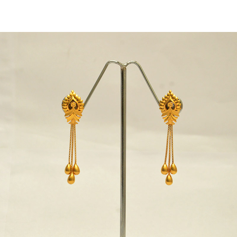 CZ Casting Fancy Hanging Earrings – Sarafa Bazar India