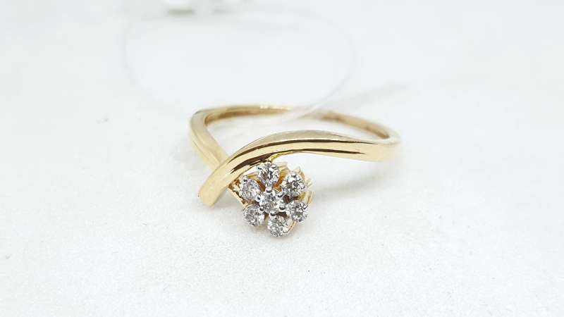 KISNA Real Diamond Jewellery 14KT Rose Gold SI Diamond Ring for Women |  Enhanced Curve S7 : Amazon.in: Fashion