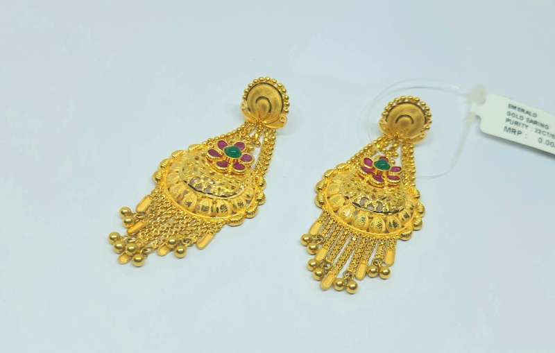 Vrishanya Gold Earrings