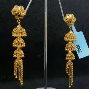 The Gold Plated Letast Jhumka Earring