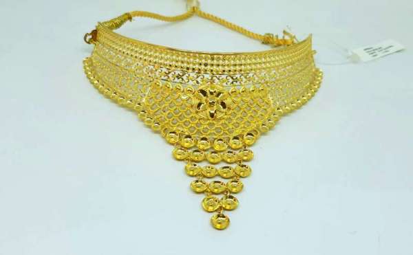 The Latest Bridal Gold Fancy Chokar Necklace
