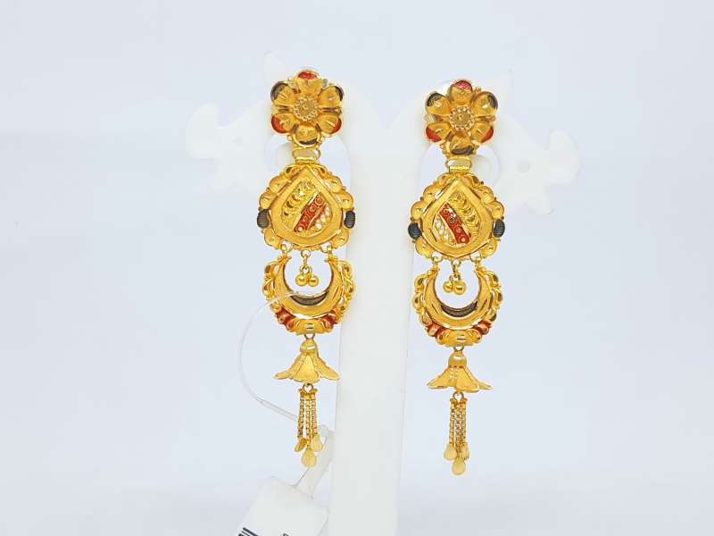 Anvaya Gold Plated Multicolor Chandbali Earring – Mykaa Jaipur