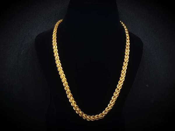 Nice Solitaire Daily Wear Yellow Gold 22kt Chains