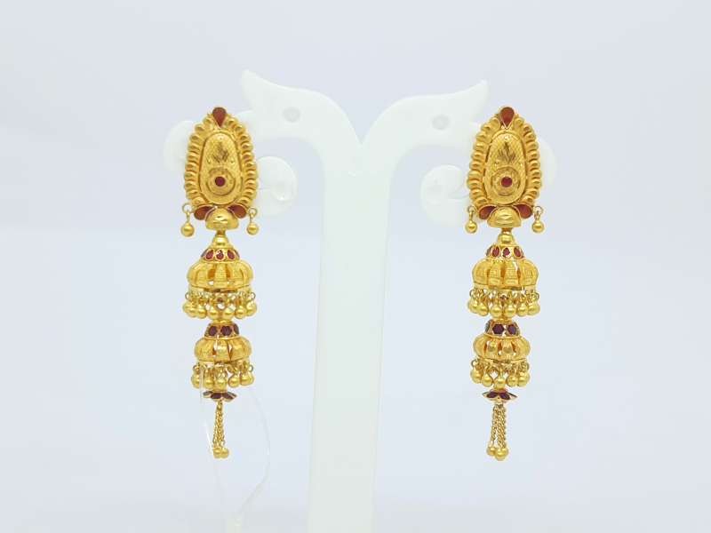 Latkan Stylish Fancy Party Wear earrings for Girls and Woman (Brown Color)-sgquangbinhtourist.com.vn