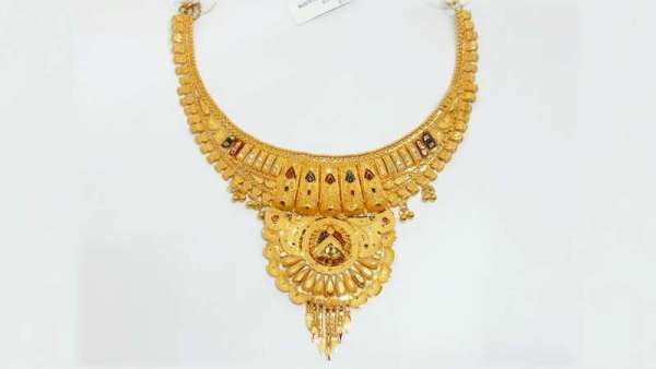 Fancy Traditional Wedding Yellow Gold 22kt Necklace