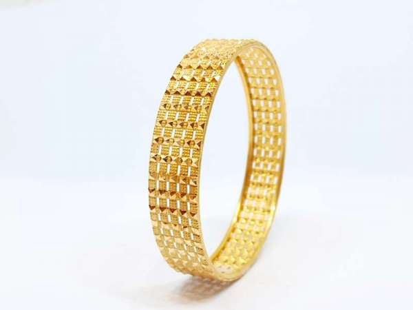 Fancy Designer Special Days Yellow Gold 22kt Bangles