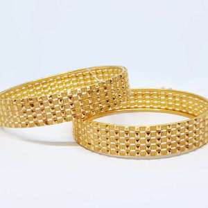 Fancy Designer Special Days Yellow Gold 22kt Bangles