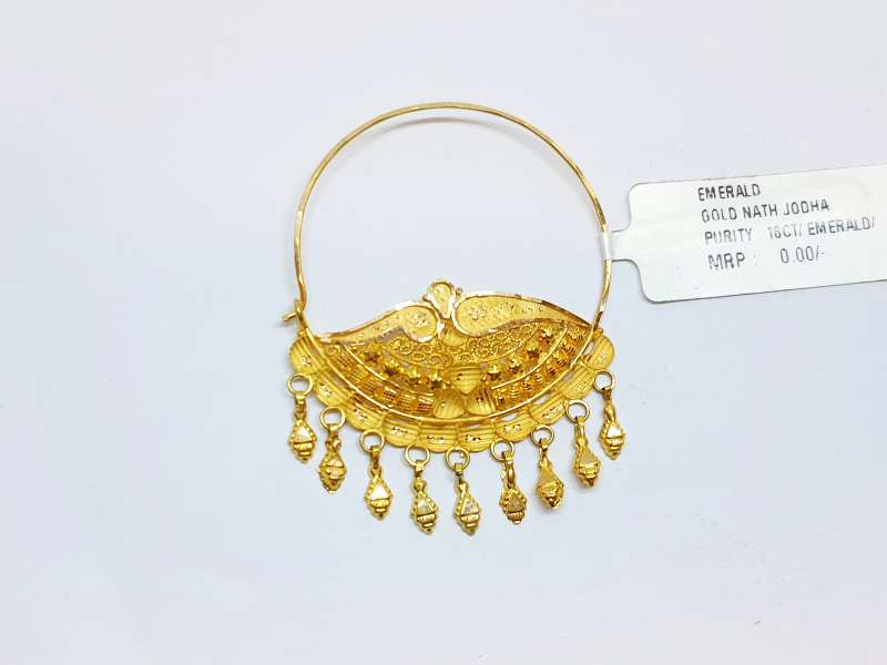 Glamorous Collection Gold Plain Kundan Bollywood Ethnic Bridal Wedding Nose  Ring Nath Nathini Chain - Hunza Bazar