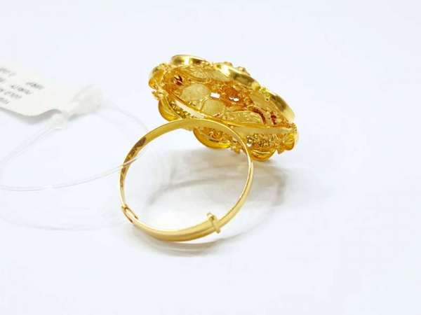 Flower Gold Ring By Rani Alankar