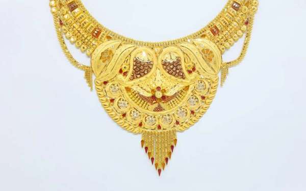 Fancy Traditional Wedding Yellow Gold Necklace 18kt