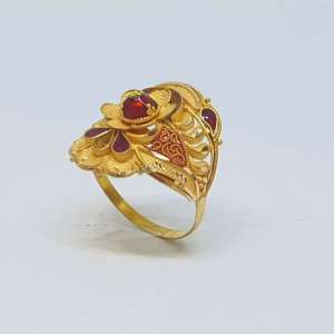 Nice Leaf Gifting Yellow Gold Rings 18kt