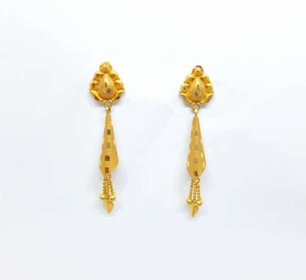Latest Classic Daily Wear Yellow Gold Earrings 22kt