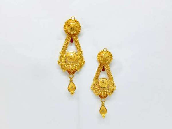 Nice Holy Symbol Gifting Yellow Gold 22kt Earrings