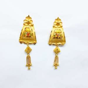 Nice Contemporary Gifting Yellow Gold Earrings 22kt