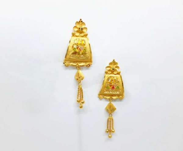 Nice Contemporary Gifting Yellow Gold Earrings 22kt