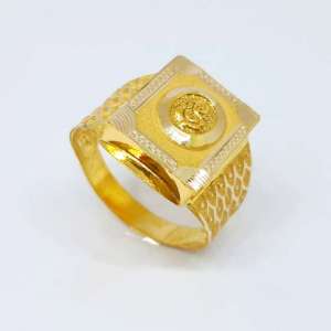 18kt Gold Ring God Design For Mens