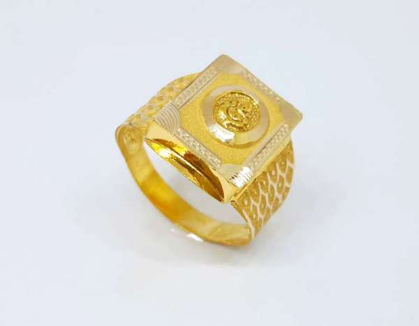 18kt Gold Ring God Design For Mens
