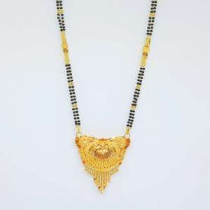 Nice Traditional Daily Wear Yellow Gold Mangalsutra 22kt