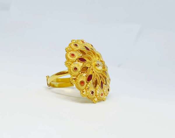 Flowe Gold Rings 22kt For Women,s By Rani Alankar Jewellers
