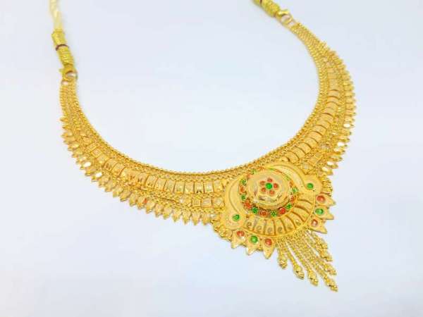 Gold Fancy Jaldar Work Necklace 2kt
