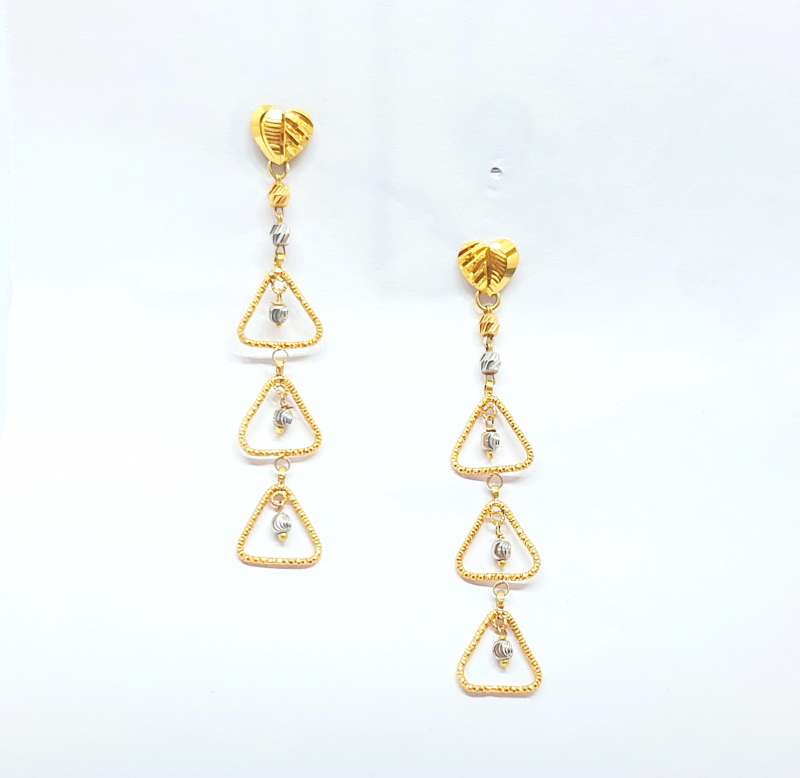 22k Yellow Gold Earrings , Handmade Yellow Gold Earrings for Women, Vintage  Antique Design Indian Gold Earrings Jewelry, Gift for Women - Etsy Sweden