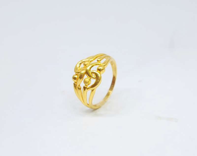 Buy Unique Rose Flower Design Plain Gold Ladies Ring for Girls-saigonsouth.com.vn