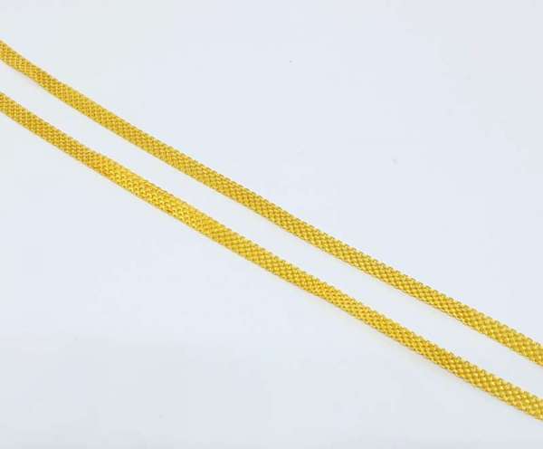 Gold fancy hallow bombay chain 22kt Purity