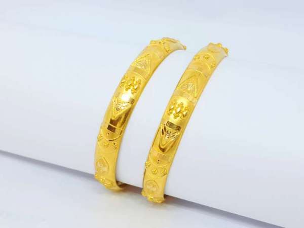 Gold Fancy Bangles Design 22kt