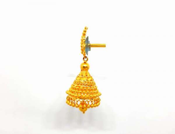 Gold Temple Jhumka Purity 22KT