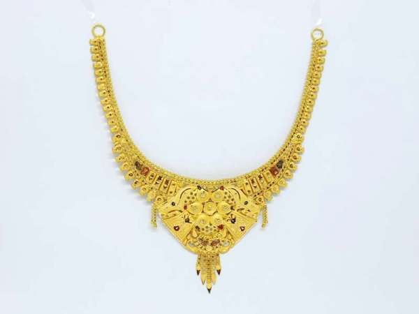 Light Weight Gold Necklace Design 18kt