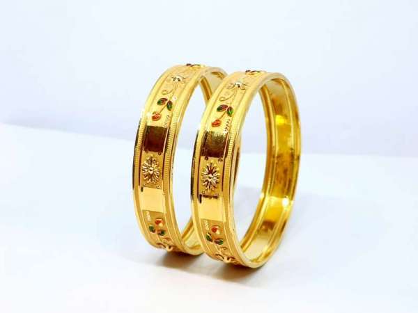 Rani Alankar Jewellers Traditional Gold Kada Bangle for Women 18K