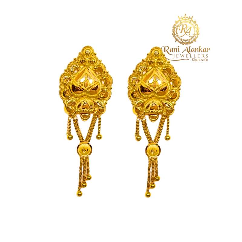 SPE Gold -Peacock Light Weight Gold Earring