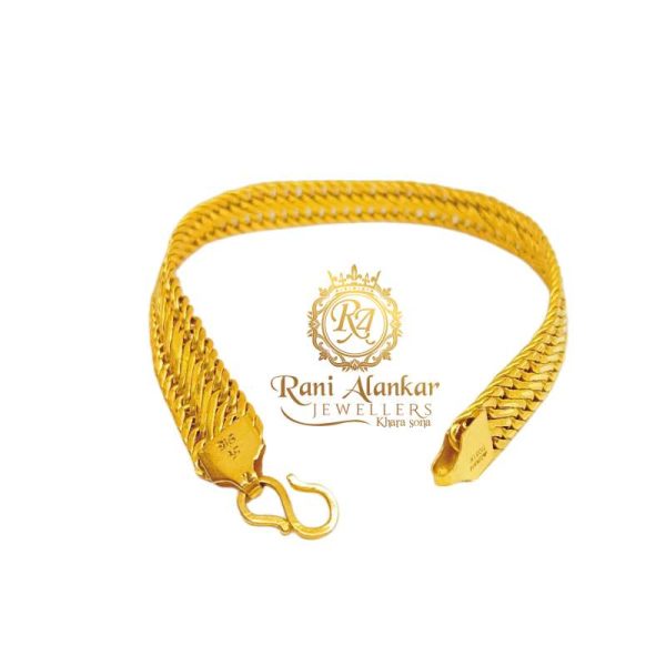 Buy 22Kt Plain Gold Men Bracelet