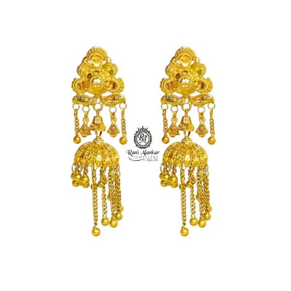 Latest Designs of Gold Jhumka Earrings
