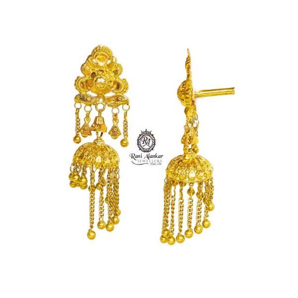 Latest Designs of Gold Jhumka Earrings