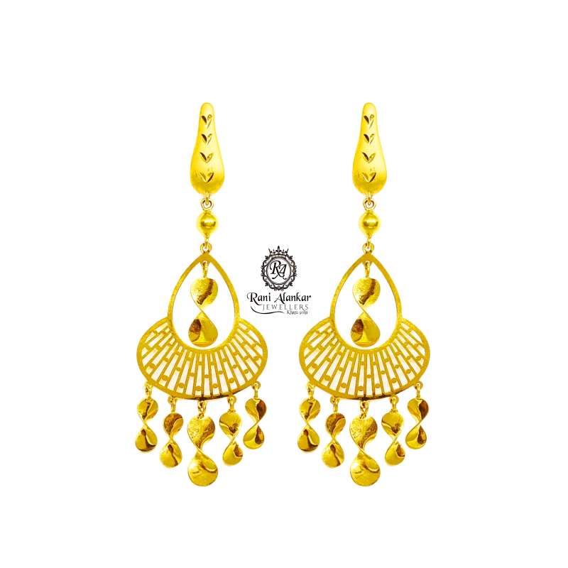 K.R.S. Jewels Designer 22k Gold & Black Beads Jhala Type Earring :  K.R.S.Jewels: Amazon.in: Jewellery