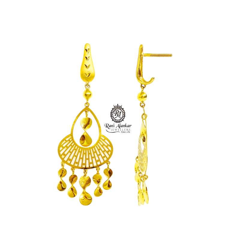 Gold Jhala New Design 2021 | Latest Gold Jhala Earrings | DROP Earrings In  5 Grams Weight - YouTube | Drop earrings, Gold earrings designs, Gold