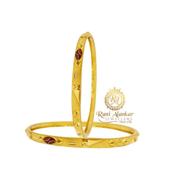 Buy Simple Light Weight Daily Use Office Wear Thin Gold Bangles
