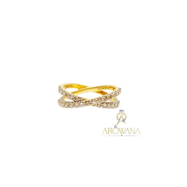 Princess Cut Solitaire Diamond Split Shank 18K Rose Gold Ring