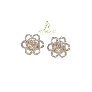 Sparkle Cluster Diamond Stud Earrings