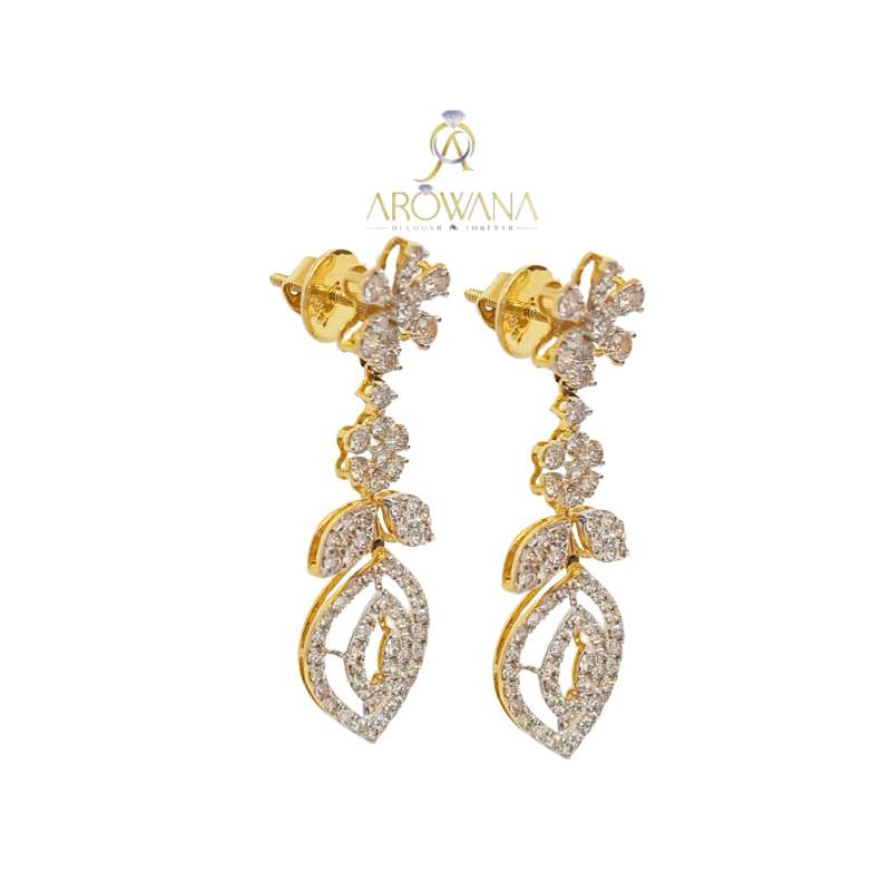 Buy quality REAL DIAMOND FANCY EARRINGS FOR LADIES in Ahmedabad